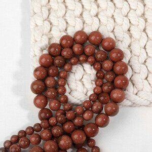 10mm Gold Sandstone Round Beads DIY Jewelry Making